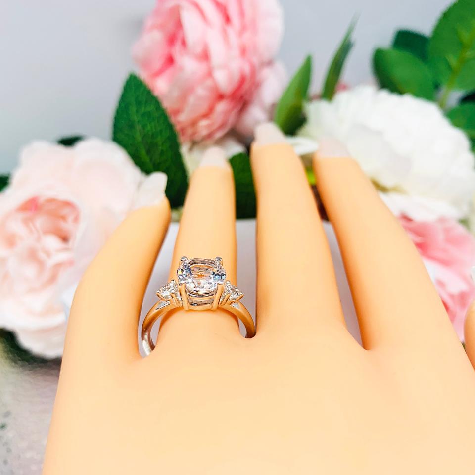 Natural Round White Topaz with Accents Ring SIZE 7 FINAL SALE