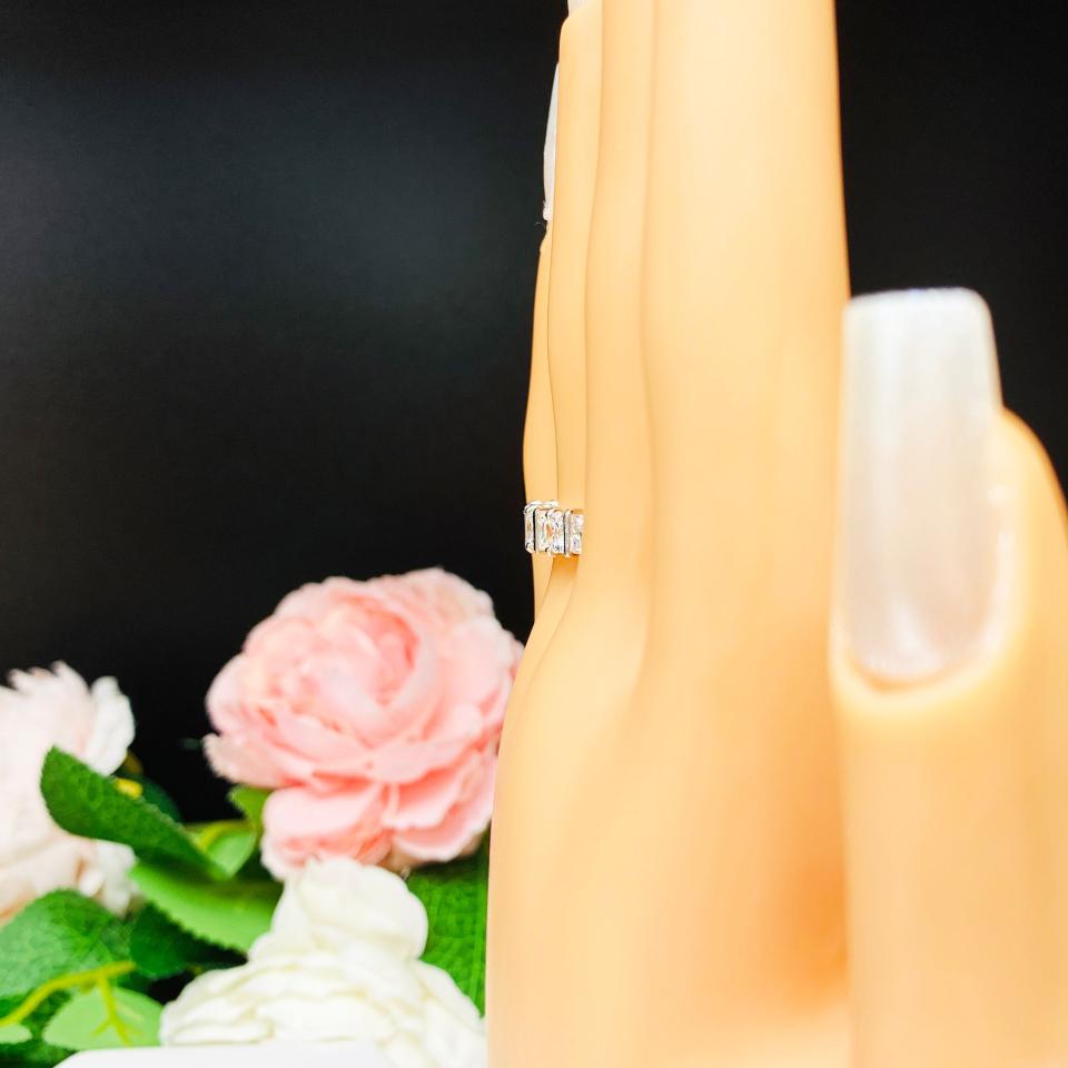 Princess Cubic Zirconia Five Stone Ring Size 7 FINAL SALE
