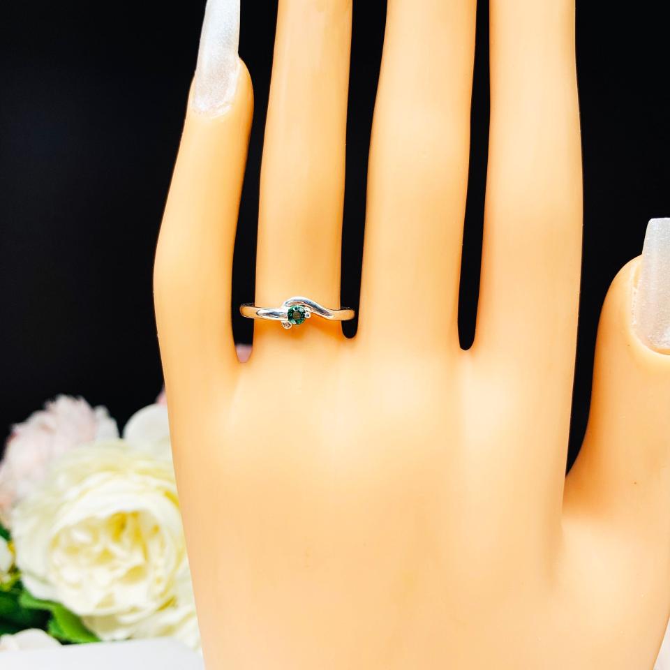 May Birthstone Lab Emerald Stacking Ring SIZE 6 FINAL SALE