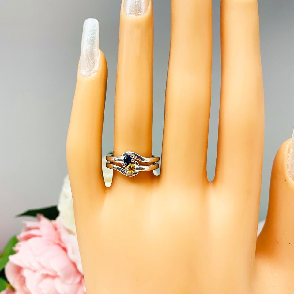 September Birthstone Lab Blue Sapphire Stacking Ring SIZE 6 FINAL SALE