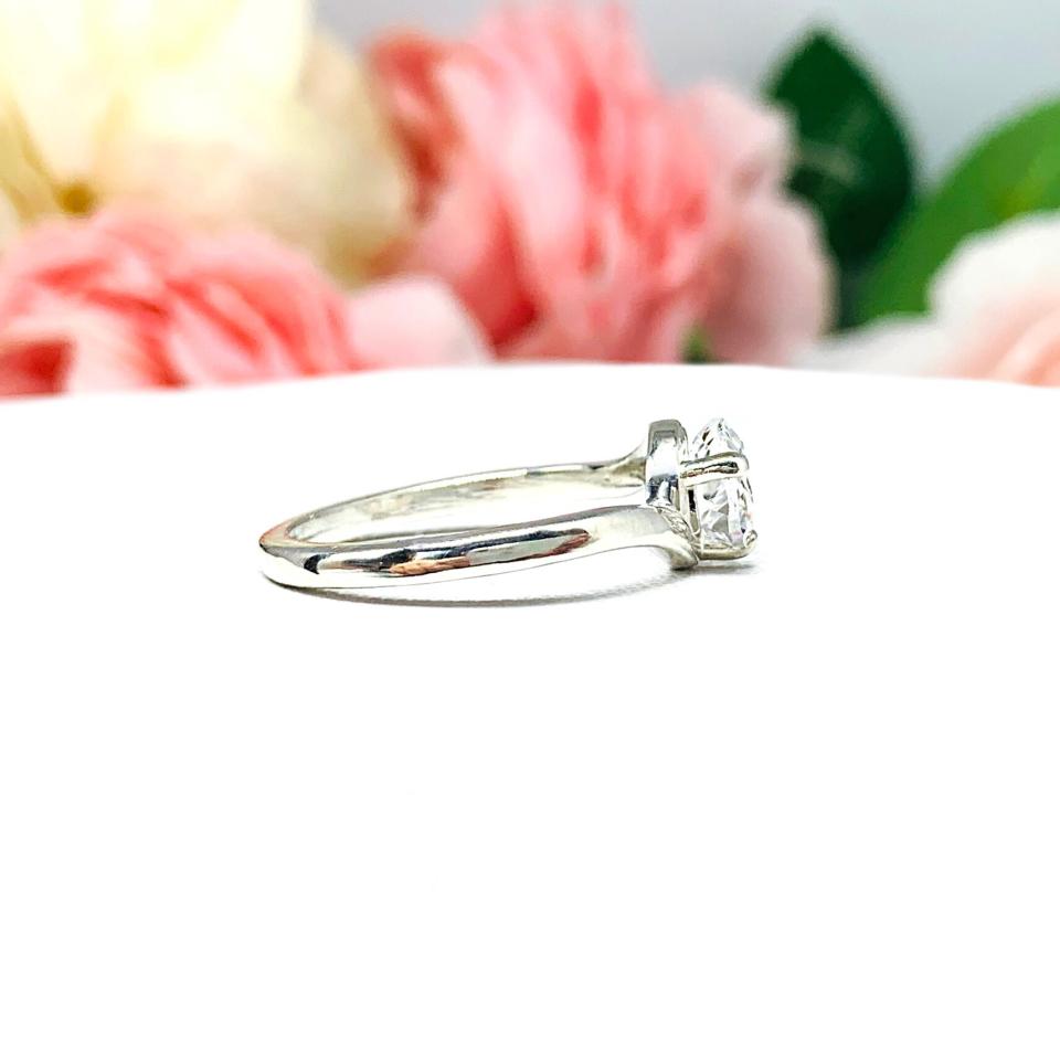 6mm Natural White Topaz Trillion Bypass Ring SIZES 7 AND 8 FINAL SALE