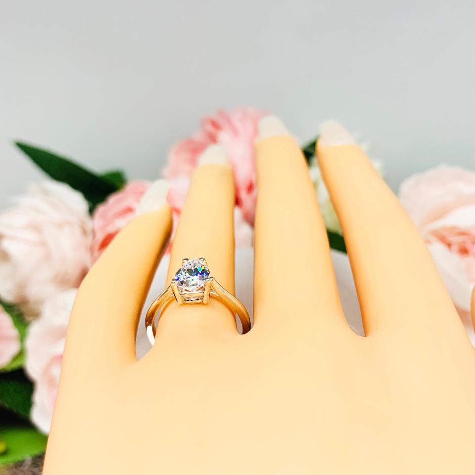 Pear Cubic Zirconia 9x6mm Engagement Ring SIZE 6 FINAL SALE