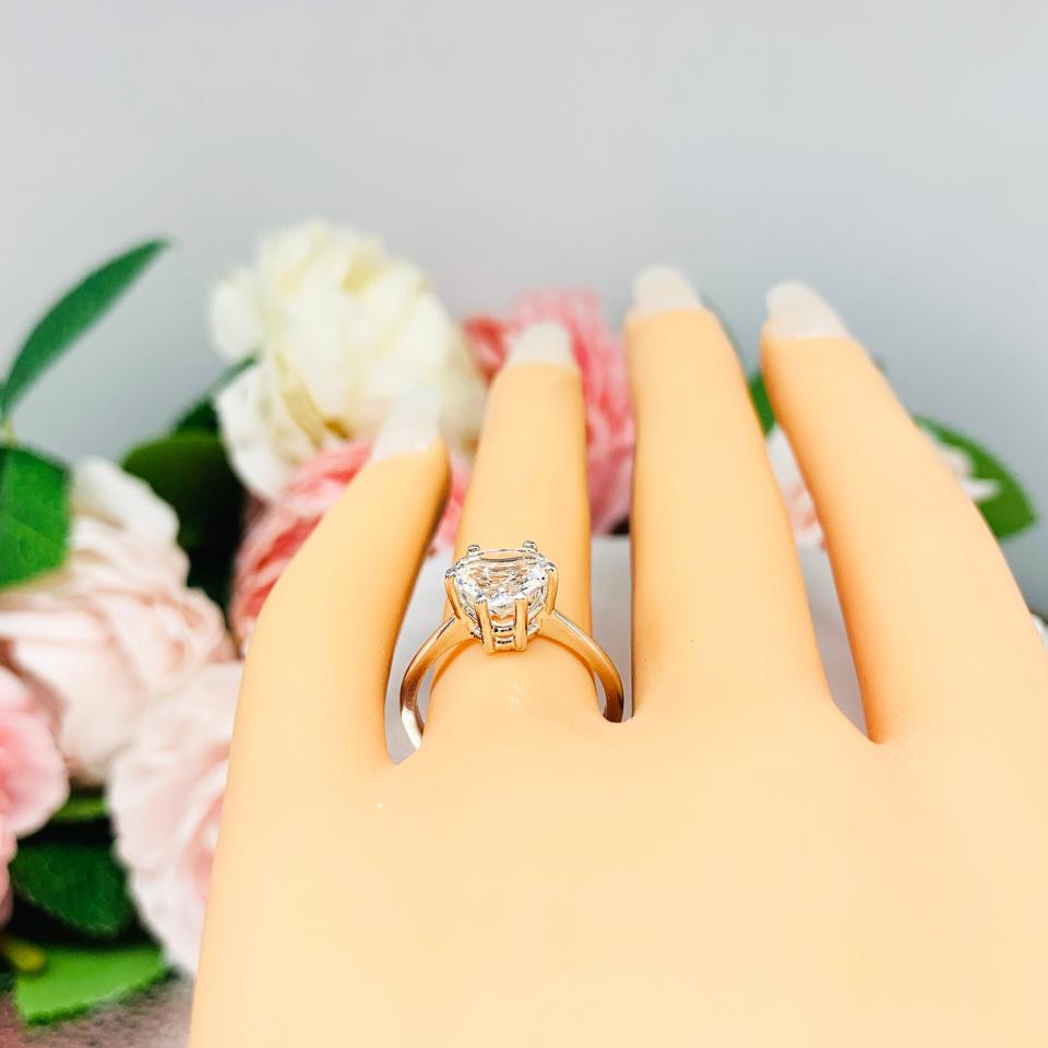 Natural White Topaz Heart Ring Size 6 FINAL SALE