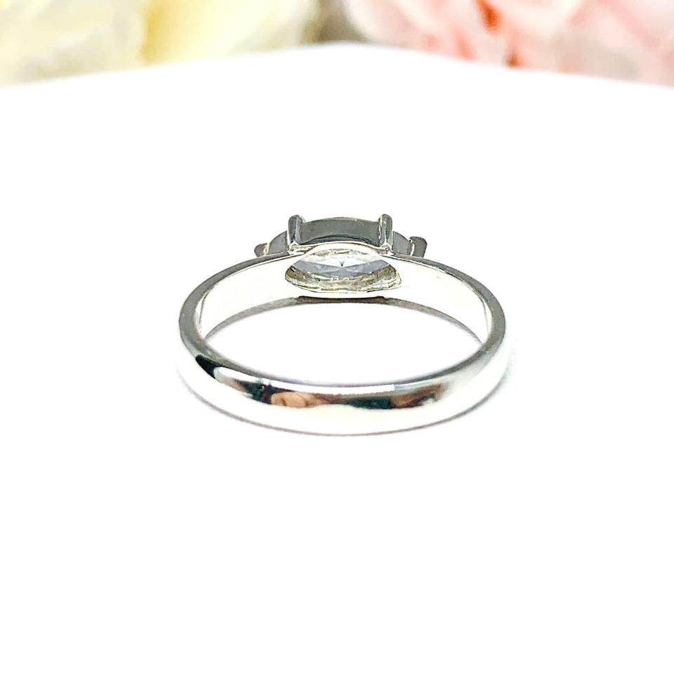 Marquise CZ East West Engagement Ring