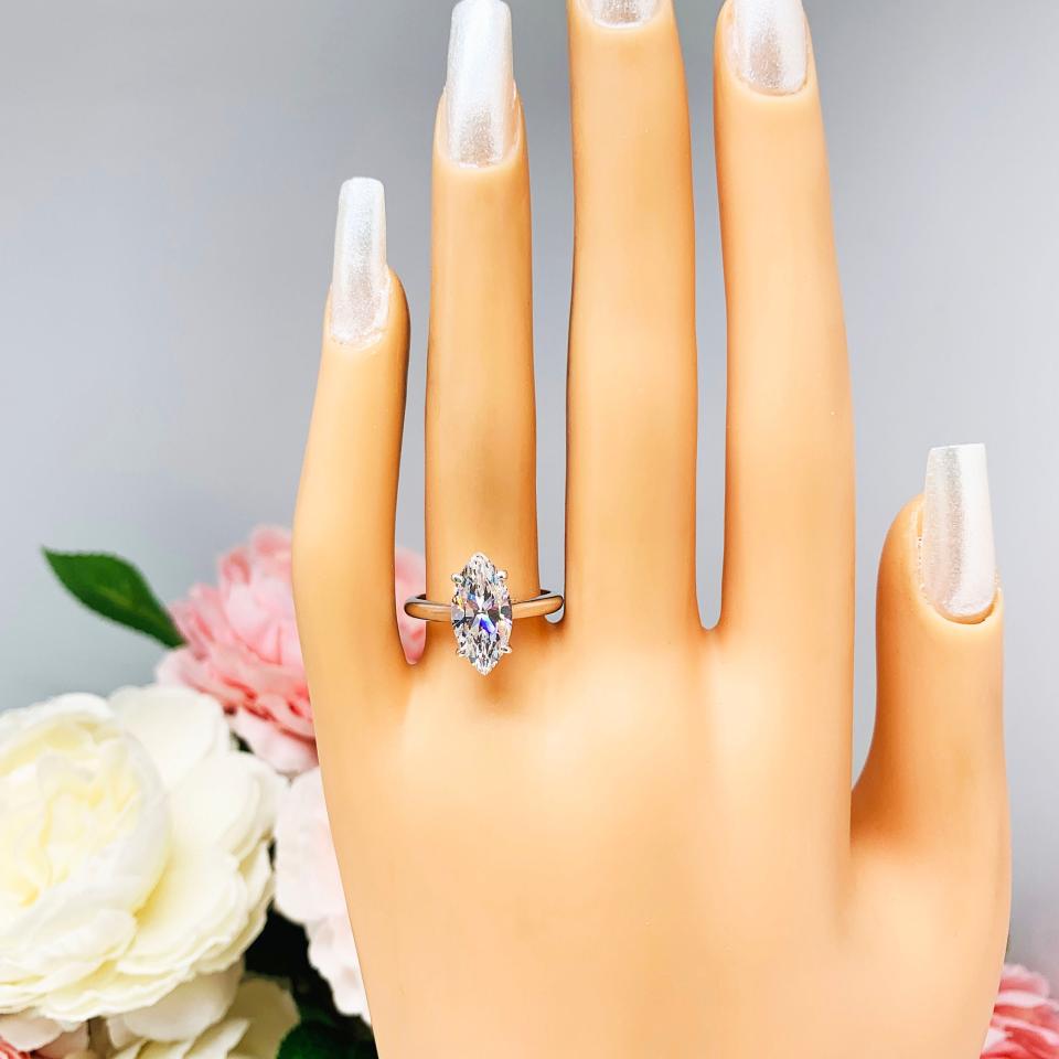Marquise Cubic Zirconia 14x7mm Engagement Ring SIZE 6.5 FINAL SALE
