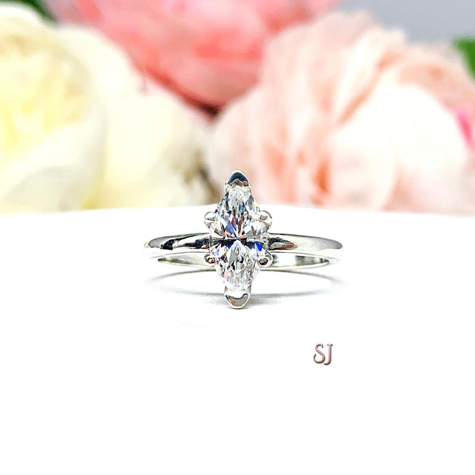 Marquise cubic zirconia hot sale
