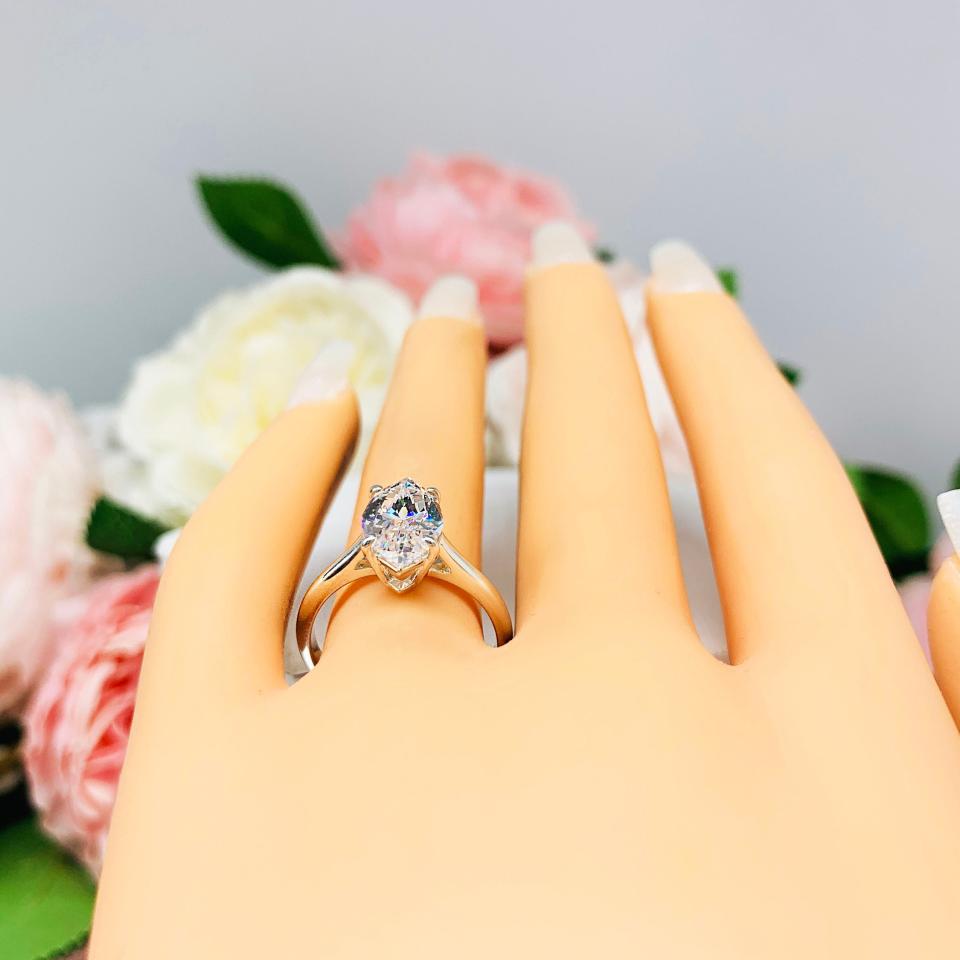 Marquise Cubic Zirconia 14x7mm Engagement Ring SIZE 6.5 FINAL SALE