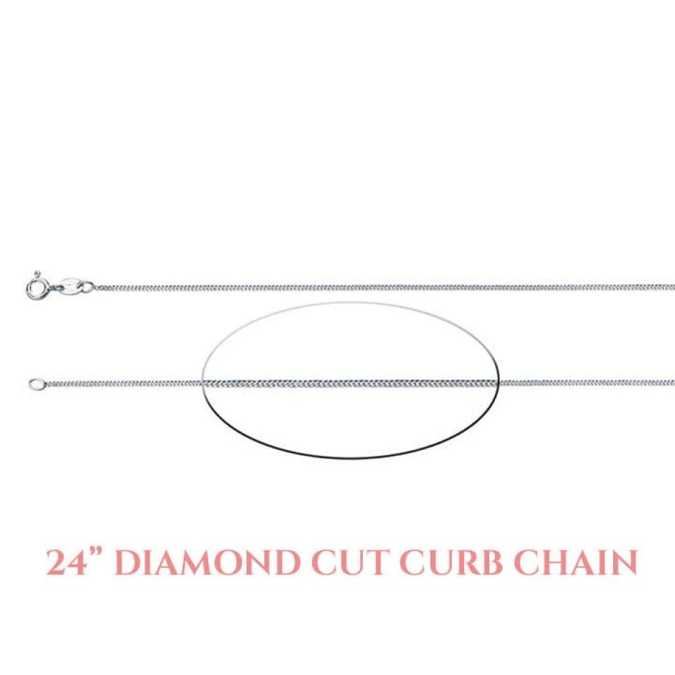Elongated Asscher CZ Pendant Sterling Silver Necklace Near Colorless Cubic Zirconia