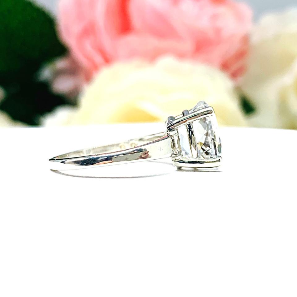 Natural White Topaz Oval Wide Band Ring Size 6 FINAL SALE