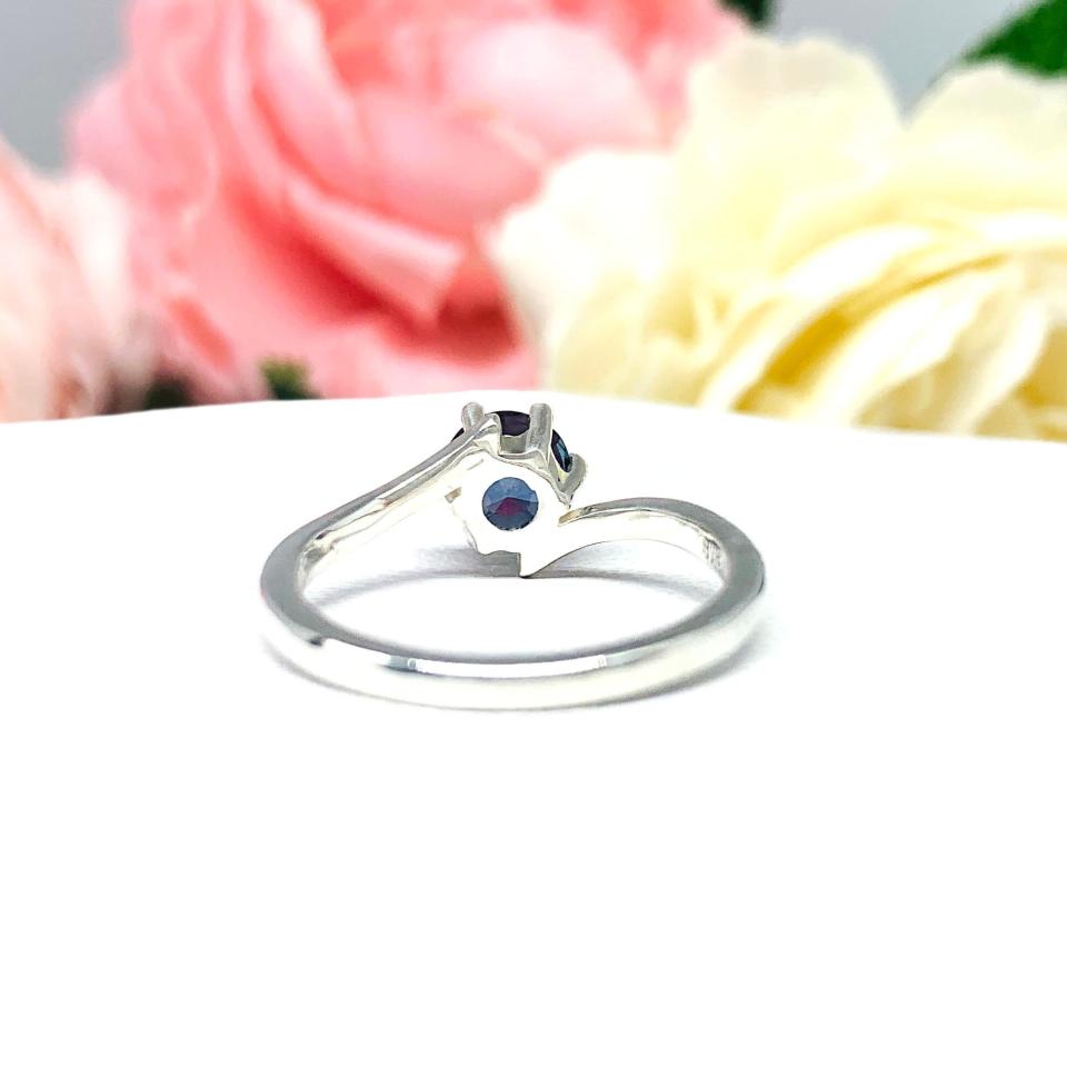 Round Lab Created Alexandrite 6 Prong Ring