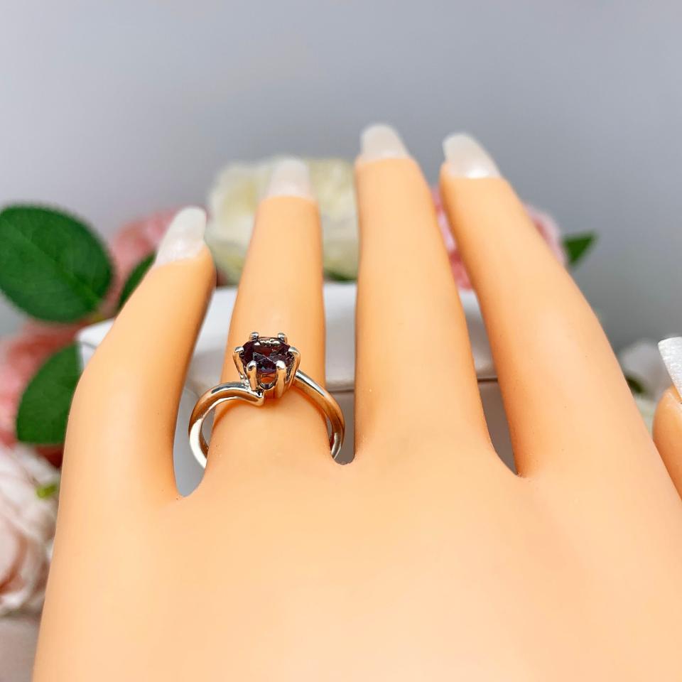 Round Lab Created Alexandrite 6 Prong Ring