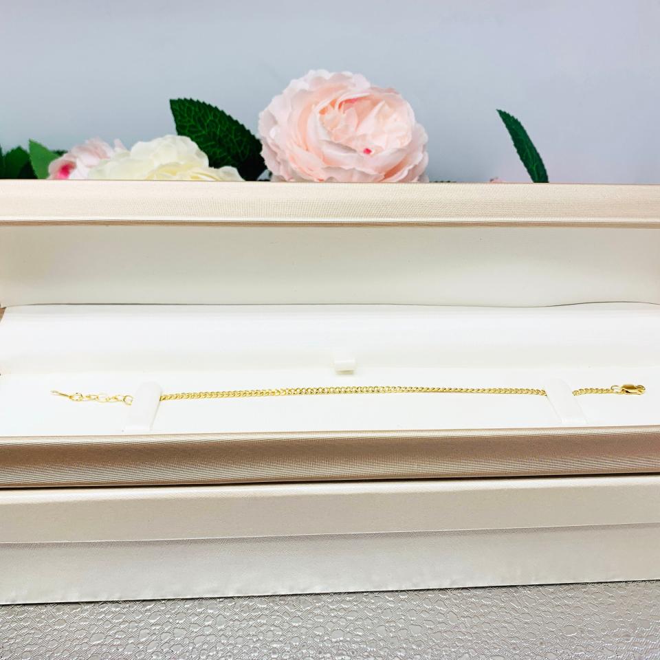 Bracelet Gift Presentation Box - Shimmer champagne color - Includes ivory color outer box