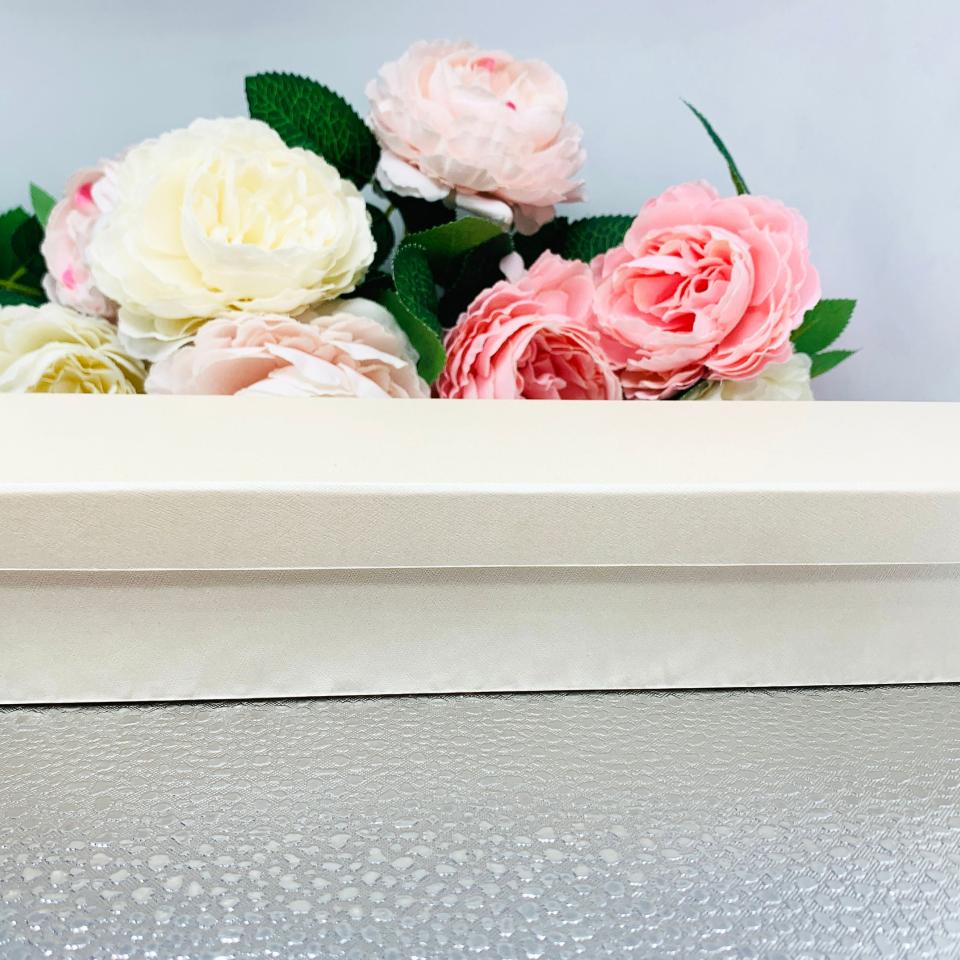 Bracelet Gift Presentation Box - Shimmer champagne color - Includes ivory color outer box