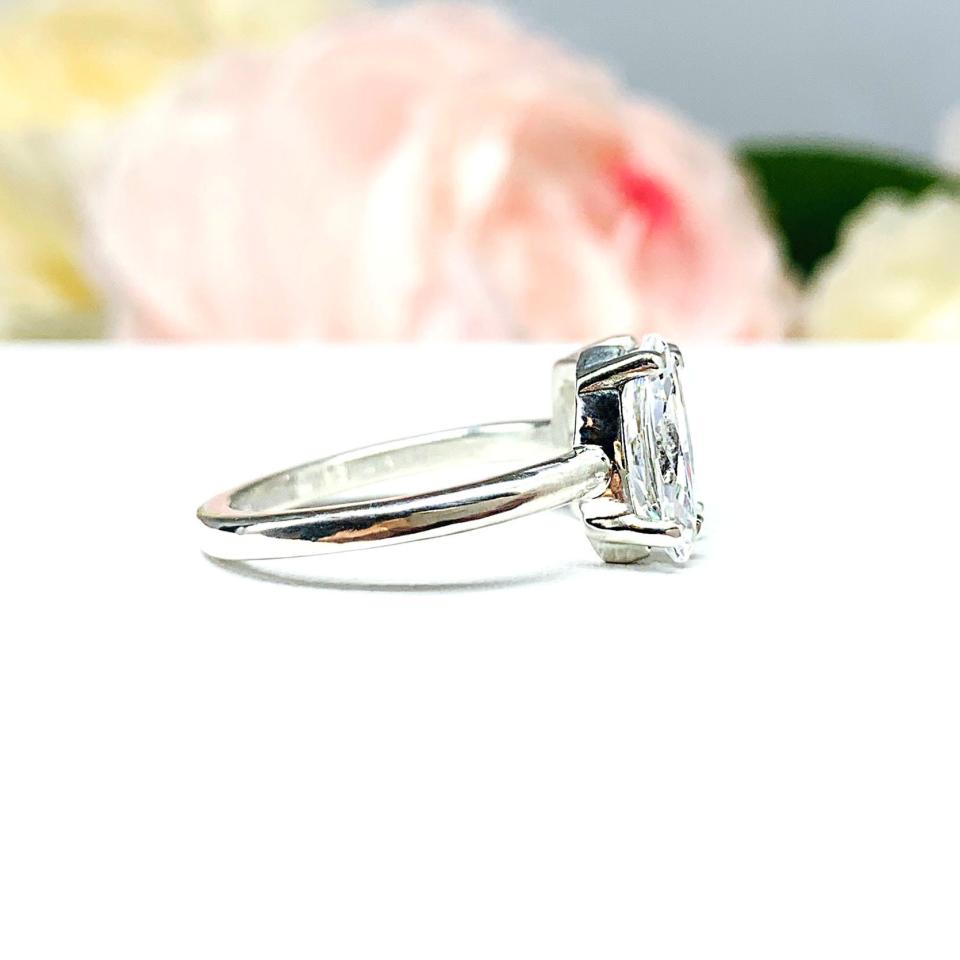 Marquise Radiant CZ 2 Stone Engagement Ring Toi Et Moi You and Me