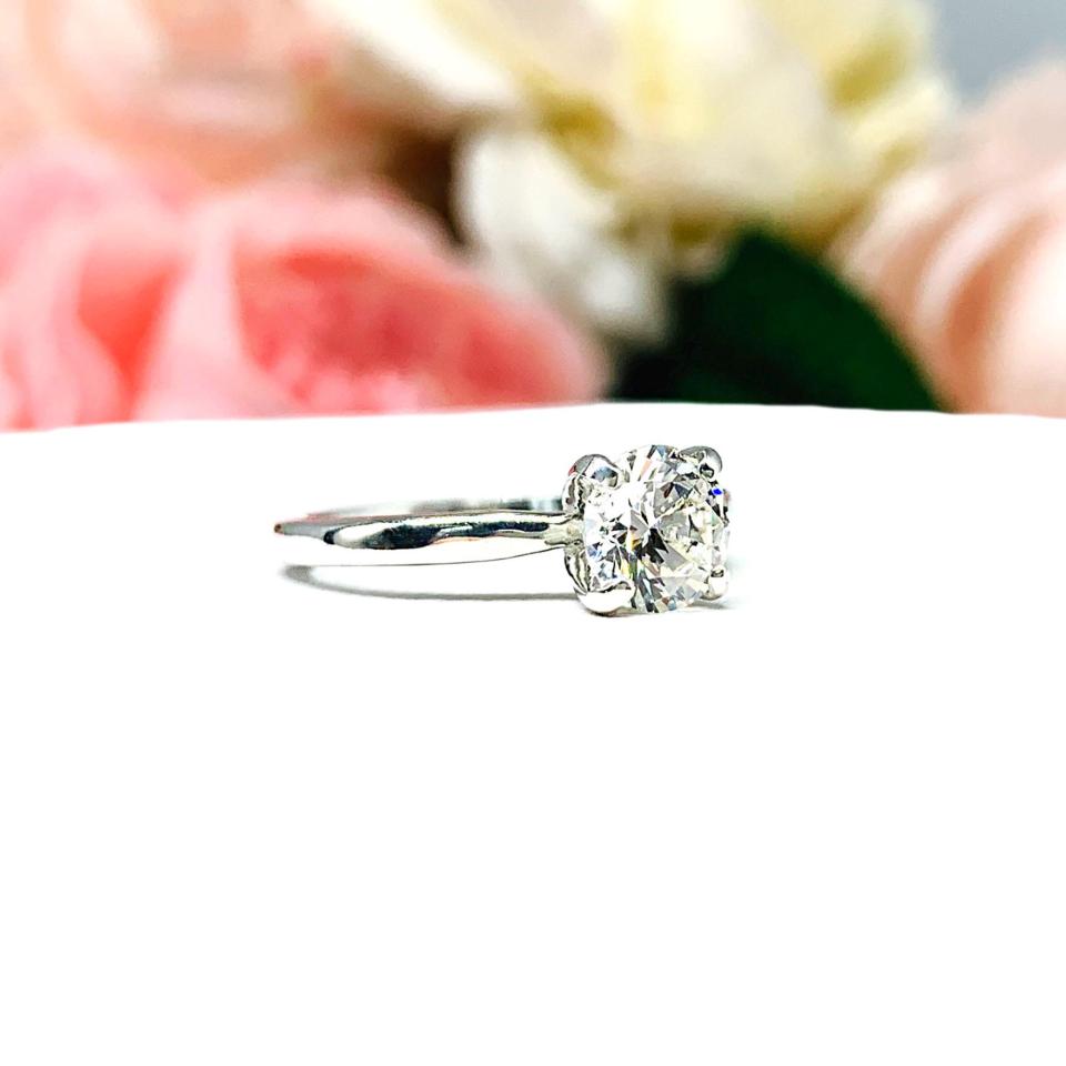 Round Cubic Zirconia Engagement Ring – 5mm-9mm, Sterling Silver