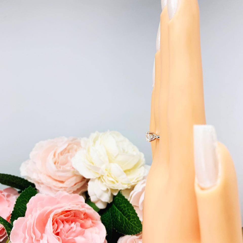 Round Cubic Zirconia Engagement Ring – 5mm-9mm, Sterling Silver