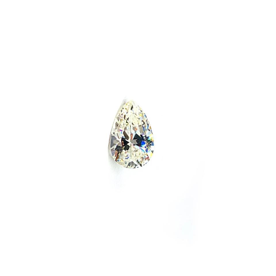 Pear-Cut Cubic Zirconia Loose • 12x8mm (3 carats) Near‑Colorless Diamond Simulant