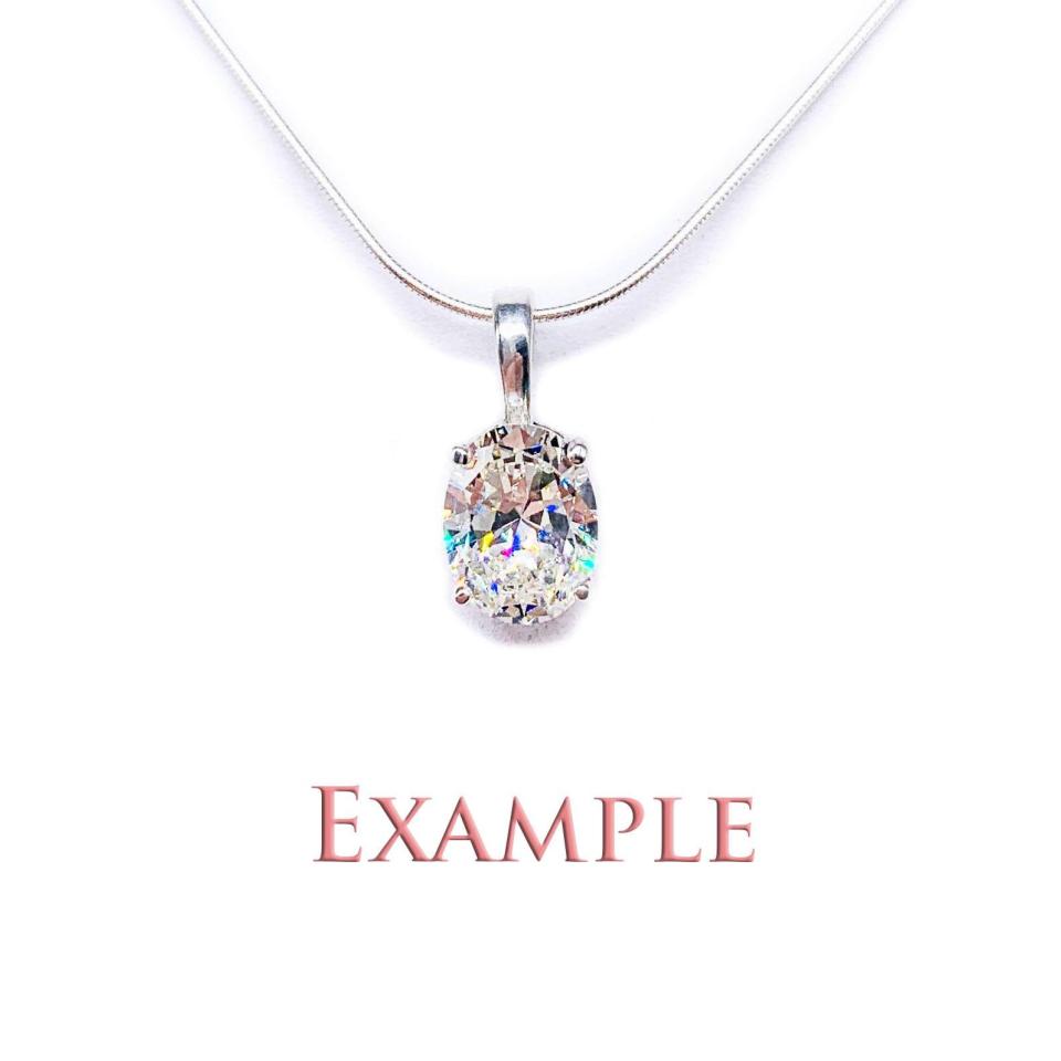 Oval-Cut Cubic Zirconia Loose Stone • 10x8mm (2.5 carats) Near‑Colorless Diamond Simulant