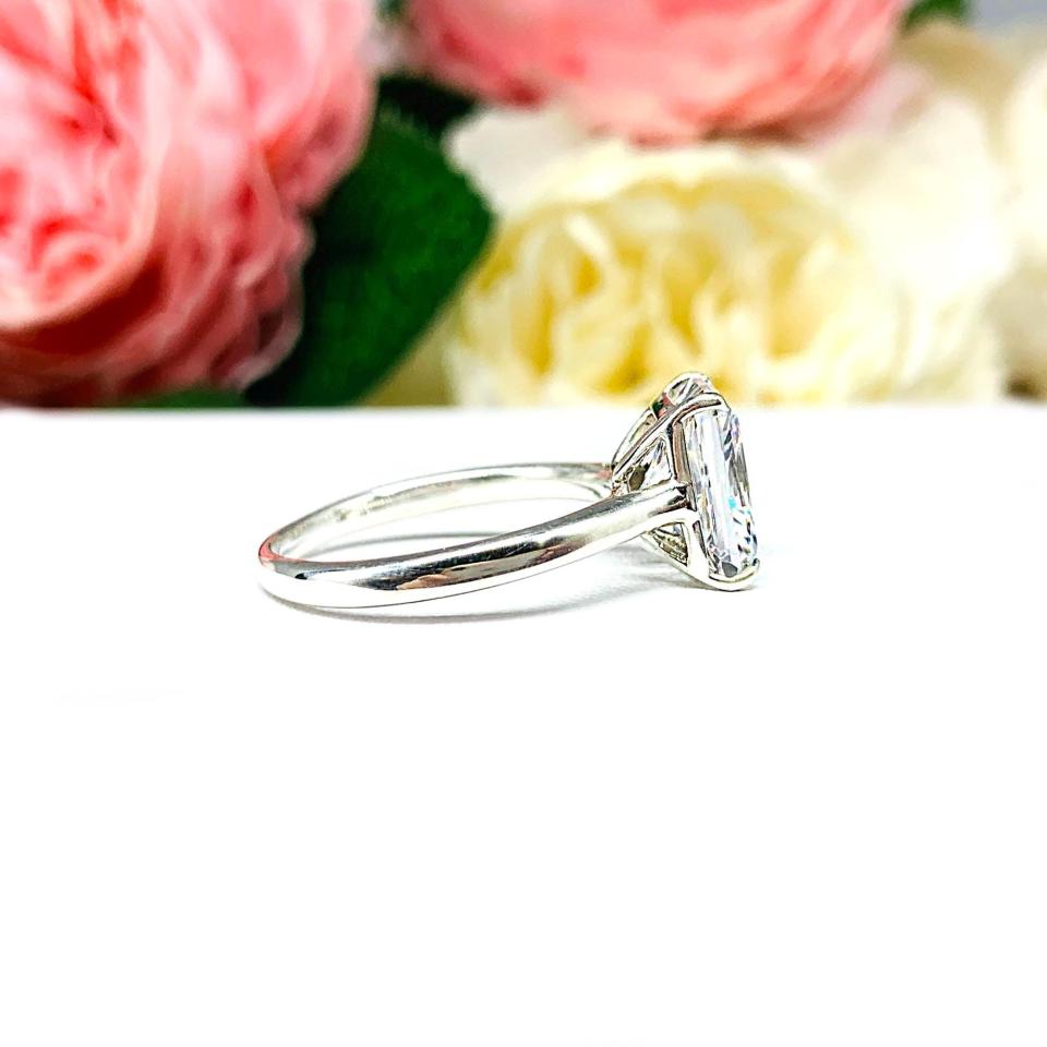 Radiant-Cut CZ Engagement Ring • 7x5mm—10x8mm, Sterling Silver