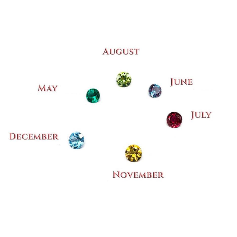 Three Stone Mother's Ring • 4mm Round, Sterling Silver