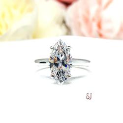 Marquise Cubic Zirconia 14x7mm Engagement Ring SIZE 6.5 FINAL SALE