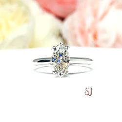 Marquise Near Colorless 10x5mm Cubic Zirconia Engagement Ring SIZE 6.5 FINAL SALE