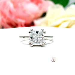 Princess Cubic Zirconia Engagement Ring