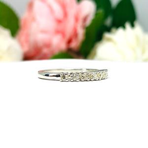 Yellow Round CZ Wedding Band • 2mm, 7-Stone, Sterling Silver