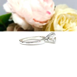Round-Cut CZ Engagement Ring • 5mm—8mm, High Profile, Sterling Silver