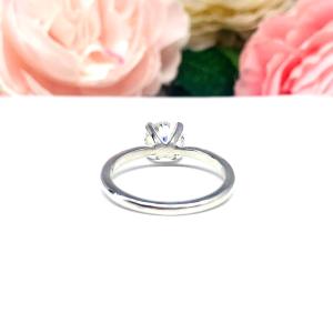 Round-Cut CZ Engagement Ring • 5mm—9mm, Near Colorless, Sterling Silver