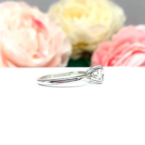 Round-Cut CZ Engagement Ring • 5mm—9mm, Near Colorless, Sterling Silver