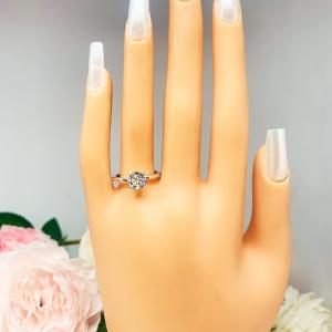 Round-Cut CZ Engagement Ring • 5mm—9mm, Near Colorless, Sterling Silver