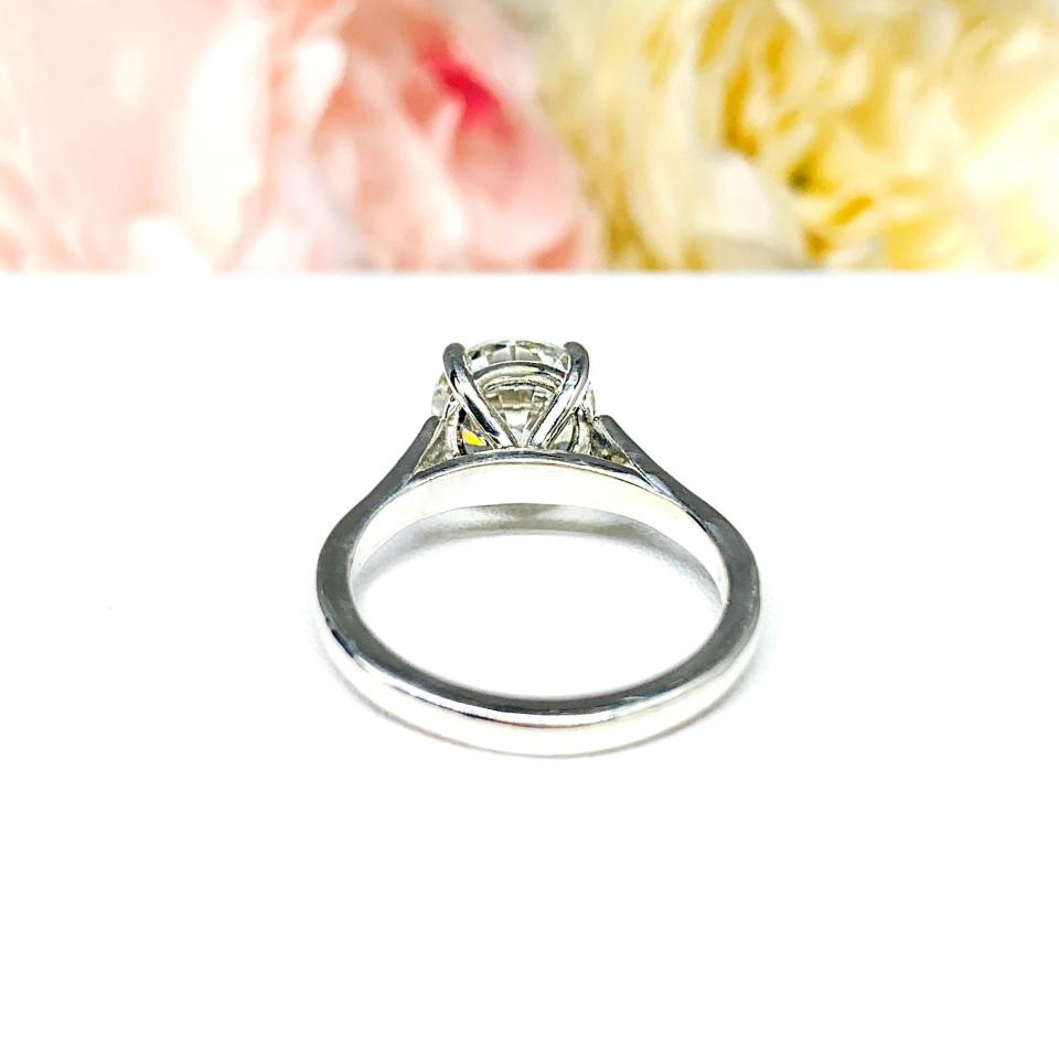 Round-Cut CZ Engagement Ring • 6.5mm—8.5mm, Sterling Silver