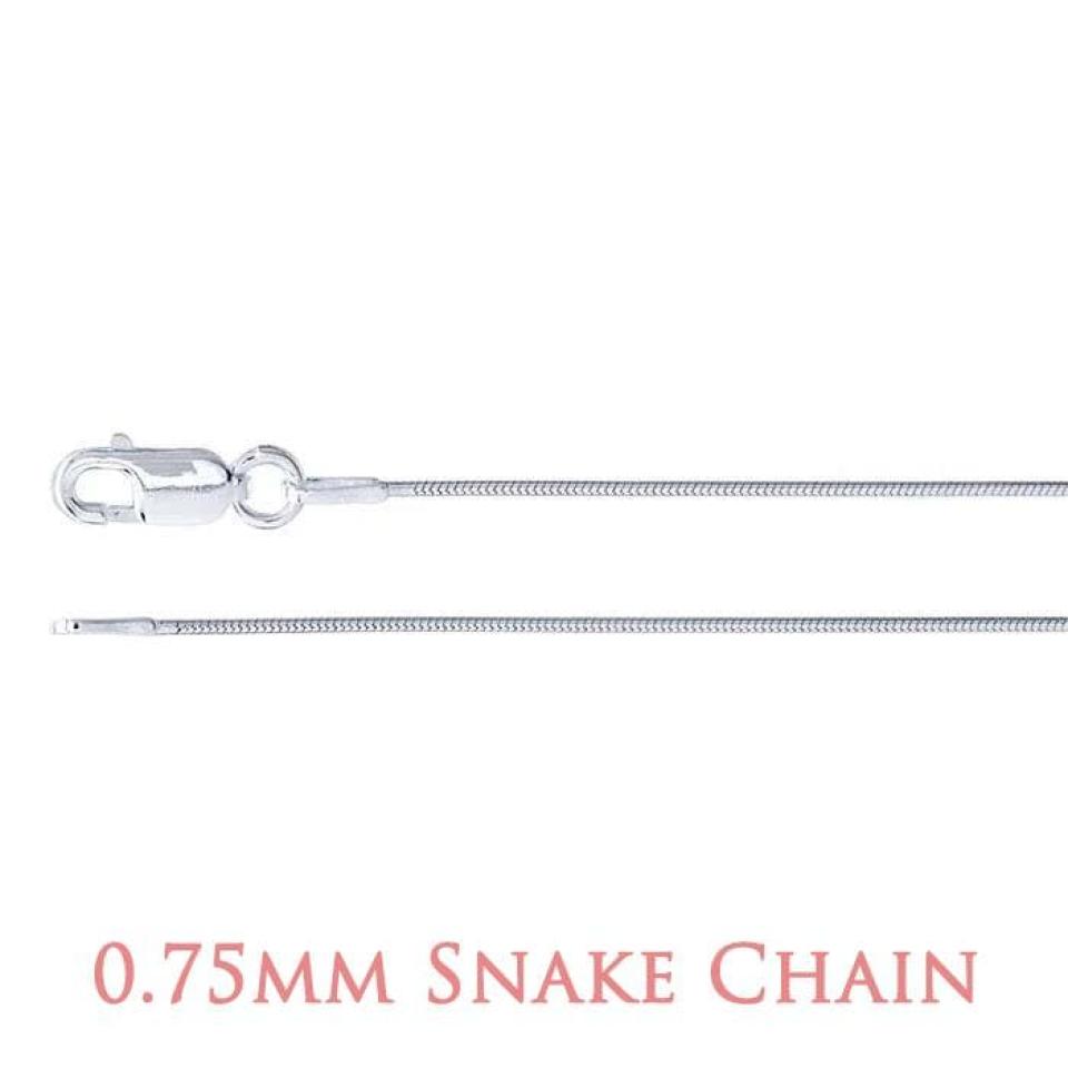 A close-up image of a sterling silver chain with a lobster clasp closure. The chain features a Venetian box design, composed of small, square-shaped links that fit tightly together in a smooth, uniform pattern. The metal surface is polished and reflective, giving the chain a sleek, modern appearance.  At the bottom of the image, text reads “0.85mm Venetian Box Chain” in a soft rose-colored font.
